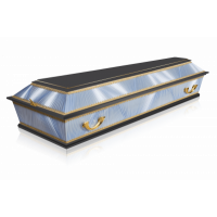 Гроб Б-4 Комбинированный-спецколода (6 ручек) голубой спецколода