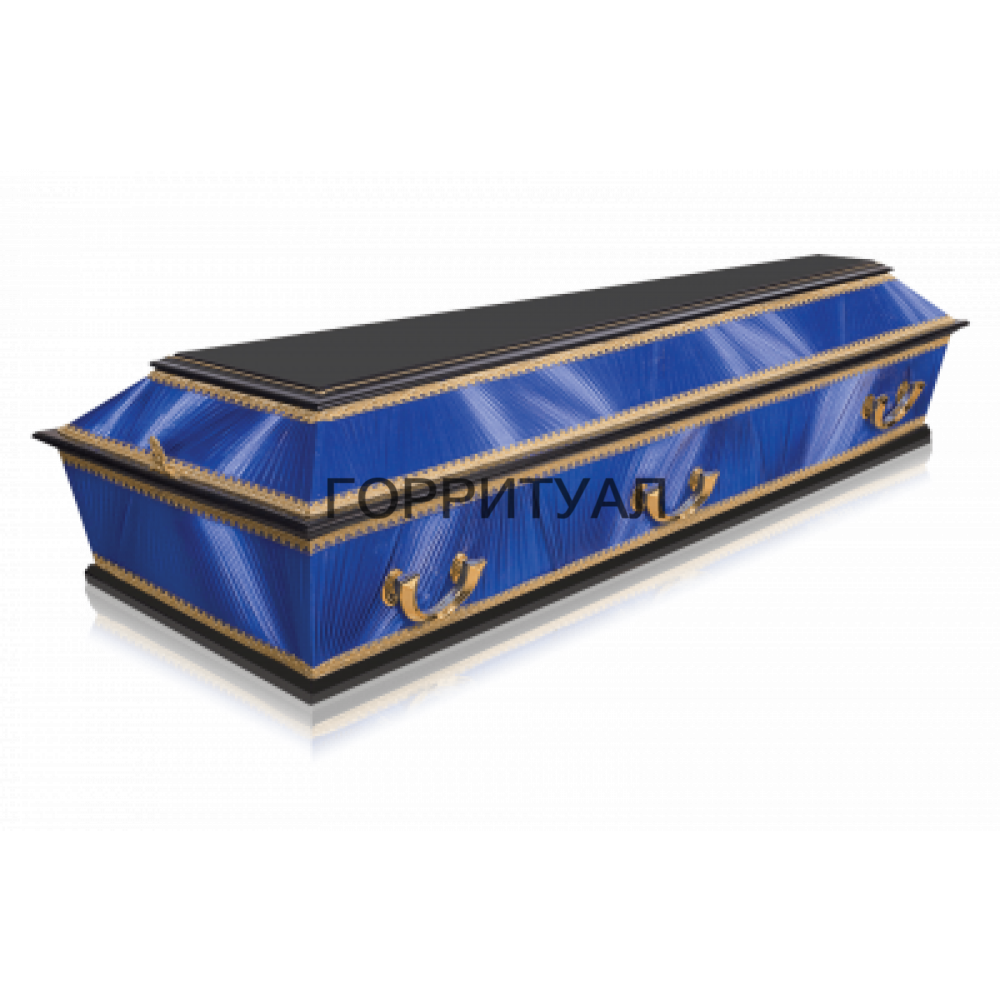 Гроб Б-4 Комбинированный-спецколода (6 ручек) синий спецколода