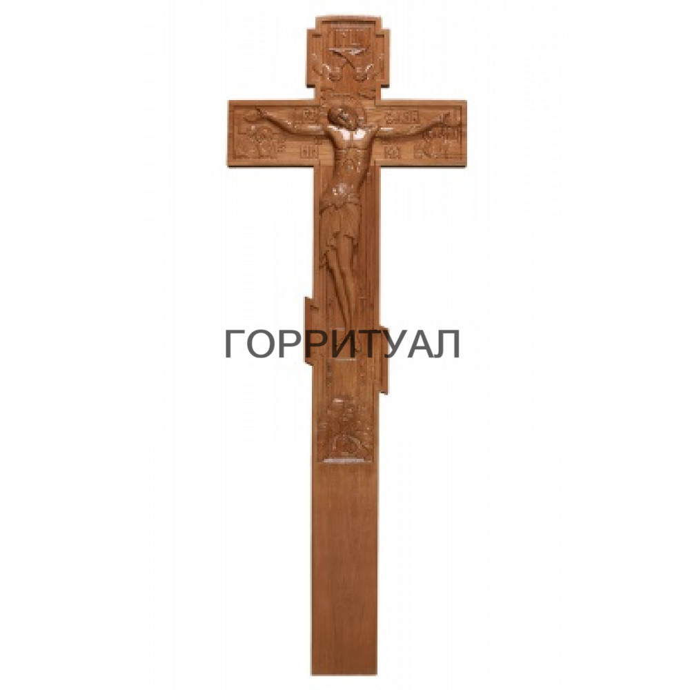 Крест Резной Дубовый 4