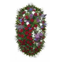 ВЕНОК «ЭЛИТ», ИЗ ЖИВЫХ ЦВЕТОВ (1,6м) 42
